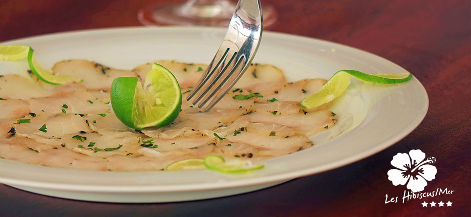 le restaurant vous propose de délicieux carpaccio dans notre restaurant gastronomique vous pourrez déguster de délicieuse spécialités à base de poisson frais pêchés du jour carpaccio