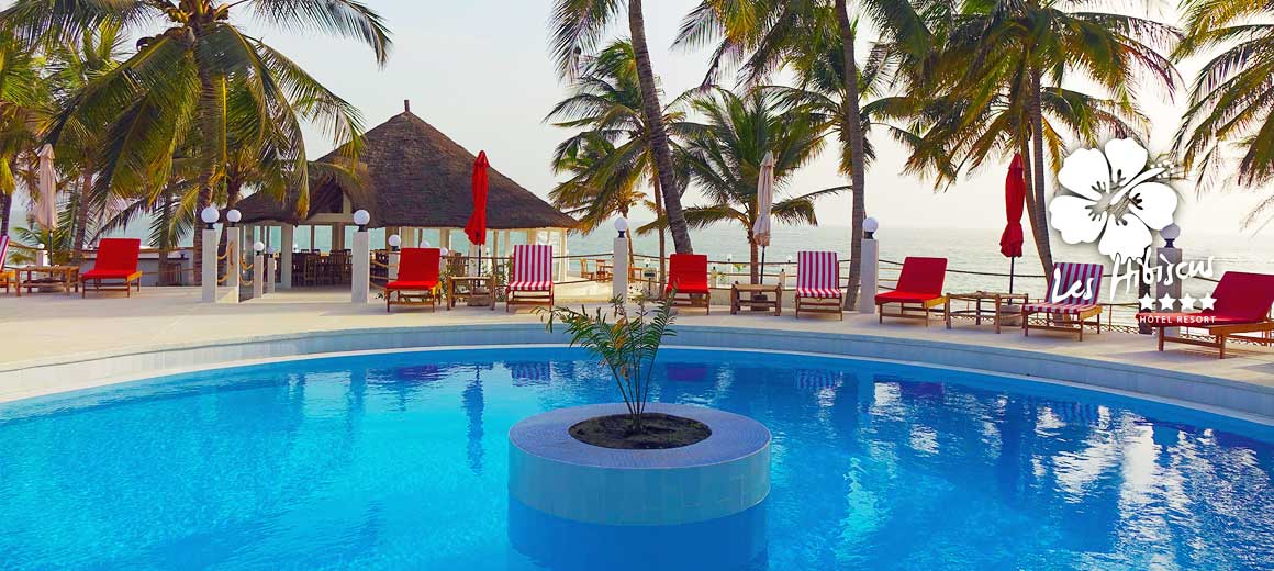 Hôtel Hibiscus Sénégal Cap Skirring Casamance Hôtel Hibiscus pour vos vacances unique au soleil dans un décor de rêve, magnifique plage bordée de cocotiers Afrique Sénégal